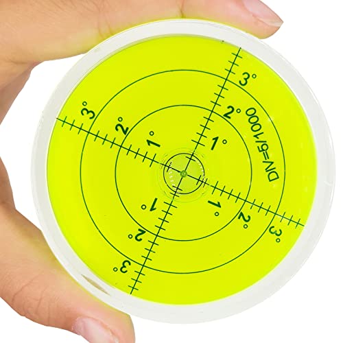 Magnetic Round Bubble Level Tool Bullseye Inclinometer Machinist Pocket Precision Spirit String Circular - Trailer Rv Leveling System Blocks Table Post Indicators Camper Leveler Magnet 2.4 In - WoodArtSupply