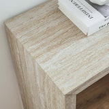 Modway Mirella 54" Faux Travertine Console Table, Modern Entryway Table in Travertine, Minimalist Design, Narrow Hallway Table for Living Room Furniture, Foyer Accent, Chic Corridor Piece Modway