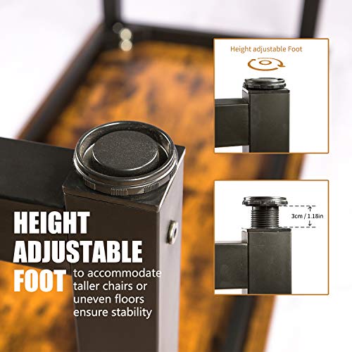 TOPSKY 59" Big Large Computer Office Desk 1.88" Thickness Desktop (Rustic Brown) TOPSKY