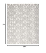 Nourison Home Aloha Indoor/Outdoor Grey 9' x 12' Area Rug, Easy Cleaning, Non Shedding, Bed Room, Living Room, Dining Room, Kitchen (9x12) Nourison