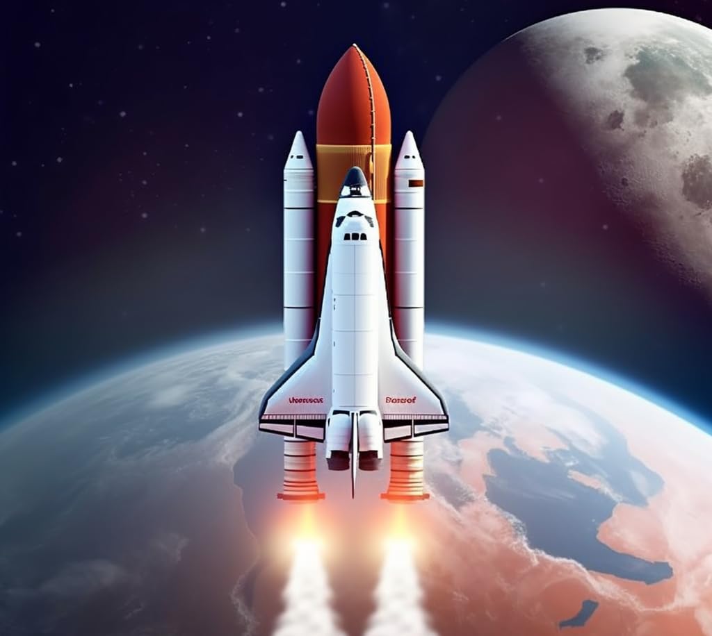 5D DIY Diamond Art Painting Kits for Adults Spaceship Outer Space Planet Space Shuttle Clouds(3) Gems Painting Art Craft for Home Wall Decor 11.7 x 15.8 Inch/30x40cm Generic