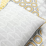 Lush Decor Bohemian Stripe Reversible Cotton Quilt Set, 3 Piece Set, Full/ Queen, Yellow & Gray - Striped Bedding Set - Yellow Quilts Queen Size - Boho Decor Lush Decor