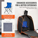 VEVOR Portable Personal Steam Sauna Spa Tent with 2L 1000 Watt Steam Generator, Includes Foldable Chair, Home Therapeutic Sauna Blanket for Detox Relaxation, Time & Temperature Remote Control, Black VEVOR