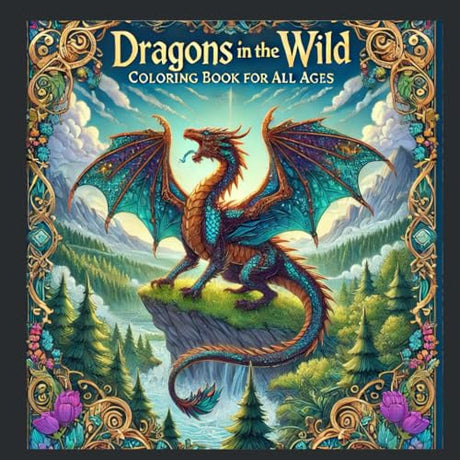 Dragons in the Wild: Coloring Book for All Ages (In the Wild: Coloring Books for All Ages) WoodArtSupply