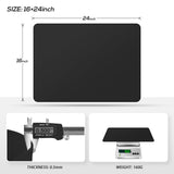 FLASLD Fireproof & Waterproof Under Blackstone Griddle BBQ Mat, Protect Your Prep Table and Outdoor Grill Table - Heat Resistant Grill Table Mat (Black,16 x 24in) FLASLD