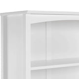 Camaflexi Shaker Style Bookcase, 72", White Camaflexi