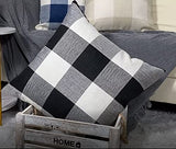VAKADO Outdoor Farmhouse Buffalo Plaids Throw Pillow Covers 18x18 Set of 2 Black White Decorative Classroom Front Porch Classic Decor Retro Boho Cushion Cases Fall Home Rustic Check for Couch Patio VAKADO