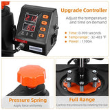 KOKEBREN 6 in 1 Heat Press Machine 12x15 Inch 360-Degree Swing Away Digital T Shirt Pressing Machine Multifunction Heat Transfer Sublimation Combo for T Shirts Mugs Hat Plate Cap KOKEBREN
