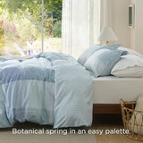 Bedsure Duvet Cover King Size - Gingham Reversible Buffalo Plaid Duvet Cover Set with Zipper Closure, 3 Pieces Blue Bedding Set with 8 Corner Ties and 2 Pillow Shams 20"x36" Bedsure