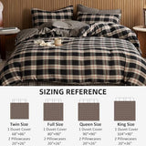 EAVD Vintage Red&Black Plaid Duvet Cover Queen Soft 100% Muslin Cotton Retro Grid Checkered Bedding Set with 2 Pillowcases Reversible Gingham Duvet Cover with Zipper Closure EAVD