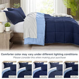 satisomnia Twin Comforter Set, Navy Blue Bedding Comforters Twin XL Size, 2 Pieces Down Alternative Bed Comforter Lightweight, Soft Quilted Bed Set Breathable, Reversible All Season Bedding Sets satisomnia