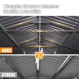 Domi 12x15FT Outdoor Metal Garage Shed, Extra Large Metal Carport with Lockable Double Hinged Doors, Heavy Duty Car Shelter for Car, Truck, Motorcycle and Lawn Equipment, Dark Grey domi outdoor living