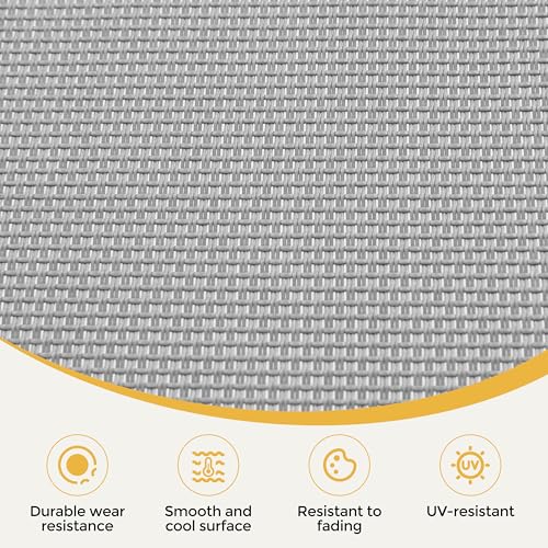 Yaheetech 26.4" Tanning Chair with Face Hole, Adjustable 5-Position Folding Chaise Lounge Chairs, Outdoor Lounge Chairs for Lawn, Beach, Patio, Gray