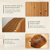 Room Divider Screen - Paper Room Divider,Portable Folding Divider for Office Room, Studio, Dorm & Retail Spaces, Indoor Folding Portable Partition Screen (Brown) Tazyee