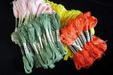 kkhouse 50 pcs Random Color Embroidery DIY Silk Line Branch Threads Similar Dmc Thread Floss Skein Cross Stitch Thread kkhouse