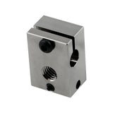 POLISI3D 500℃ High Temperature Plated Copper Heater Block Compatible with PT100 Cartridge Sensor Version V6 Hotend Titan Aero Extruder Prusa i3 MK3 MK3S 3D Printer (Copper) POLISI3D