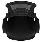 Flash Furniture Kelista Mid-Back Swivel Office Chair with Adjustable Seat Height, Ergonomic Mesh Desk Chair with Flip-Up Armrests, Black Flash Furniture