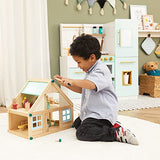 Olivia's Little World Kids Buildable Furnished Wooden Dollhouse for 3.5" Dolls Olivia's Little World