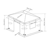 Sojag Gazebo Accessories 10' x 14' Universal Winter Cover for Outdoor Sun Shelters and Gazebos Sojag