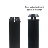 QLLY 28 inch Adjustable Metal Furniture Legs, Square Office Table Furniture Leg, Set of 4 (Black) QLLY