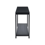 XD Designs Minimalist 60-Inch Long Console Table Sofa Table with Bottom Shelf and Thick Legs, Wood 2-Tier Narrow Accent Entryway Table for Hallway Living Room Foyer Corridor (Black-All) XD Designs