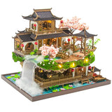 Spilay DIY Miniature House Kit, Fairyland Miniature Dollhouse Kit with Music Box, Mini House Building Kit Book Nook for Adult, Creative Bookshelf Decoration & Unique Gift