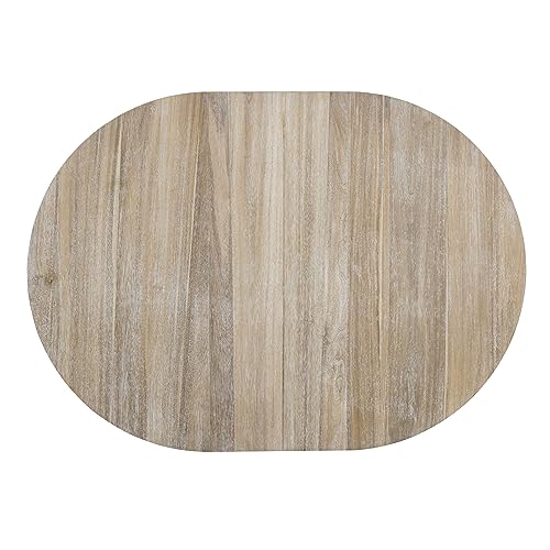 Merax Round Extendable Dining Room Table Set with Chairs for 4-6 Persons Solid Wood Round Kitchen Table and Chairs for Saving Space, Natural Merax