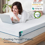 LINSY LIVING 3 Inches Twin Memory Foam Mattress Topper, Cooling Gel-Infused Swirl Memory Foam, Soft Bed Topper with Tencel™ Cover, CertiPUR-US and Oeko-TEX Certified, 74" L * 38" W * 3" H LINSY LIVING