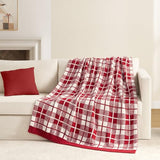 Snuggle Sac Red Buffalo Plaid Bedding Blanket Twin Size, Super Soft Cozy Warm Christmas Blankets, Reversible Plaid Fluffy Throws for Bed, Red Plaid, 60x80 Inches Snuggle Sac