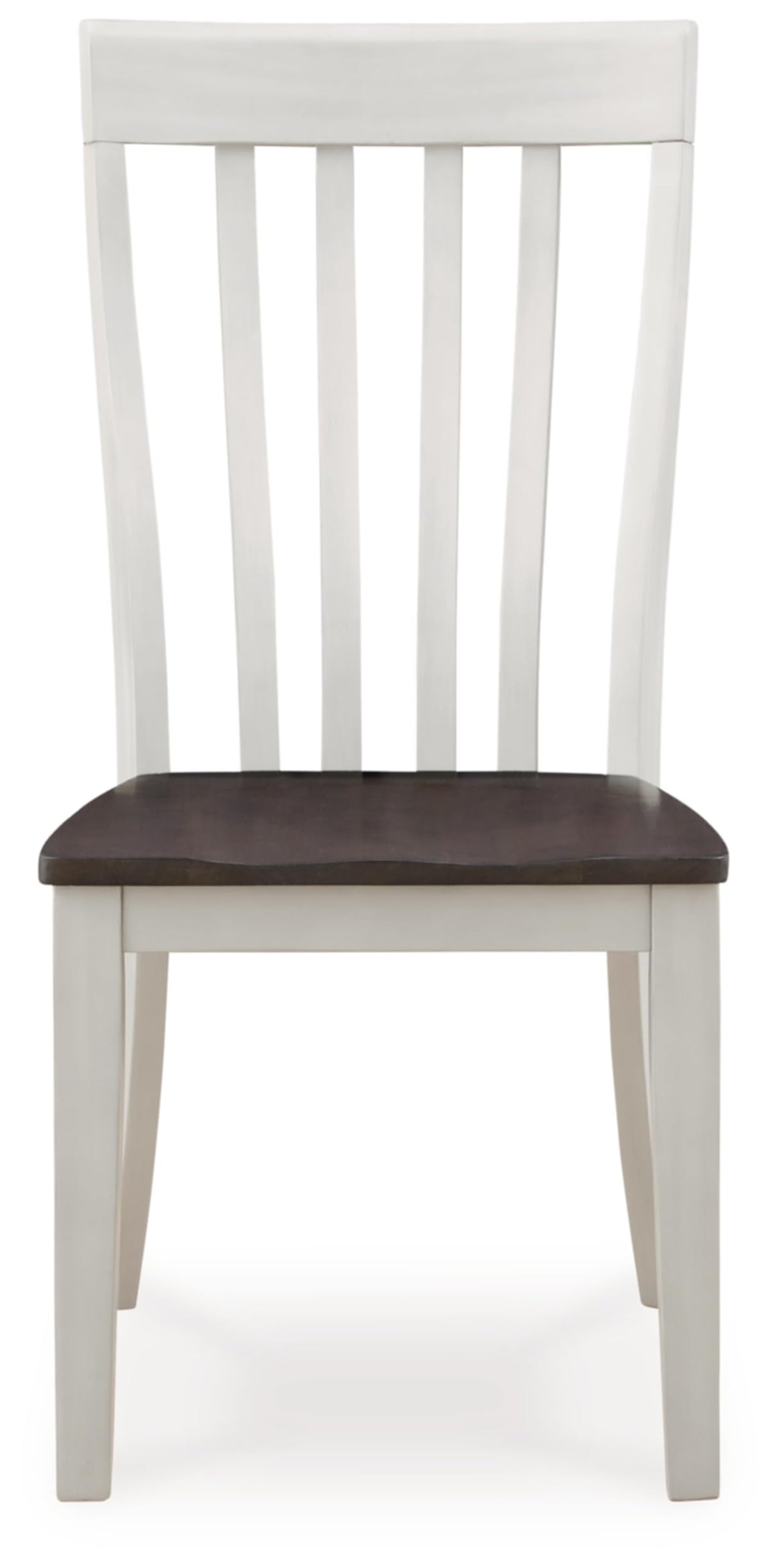 Signature Design by Ashley Darborn Farmhouse Armless Dining Chair with Contoured Seat, Set of 2, White & Gray Signature Design by Ashley