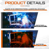 Kingdder Od6+ Laser Safety Shield, High Power Laser Protection Sheet for Infrared & Uv-visible Light, 12"x12"x0.2" (Orange,Wavelength: 200-540nm for Uv to Green Light) Kingdder