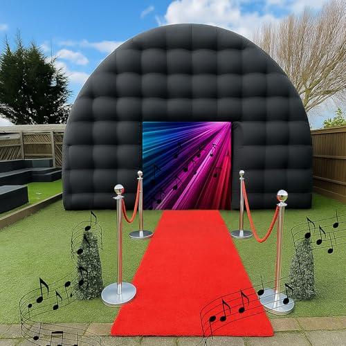 15x15x14FT Large Black Inflatable Tent Includes Blower Square Gazebo Event Room Large Inflatable Party Tent for Backyard,Outdoor EventsParties, Shows, Events, and Commercial Use xmaybang