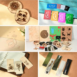 MiniStarCut 80 PCS Laser Materials Exploration Kit, DIY Laser Engraving Supplies Including Metal, Wood, PU Leather, Paper, Rock MiniStarCut