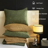 Powdion Velvet Quilt King Size,Bedspread Quilted Bedding Set,Luxurious Soft Coverlet Set Lightweight Velvet Comforter with Pillow Shams Brown, 96x106 Cross Stitch Striped Quilt Set Powdion