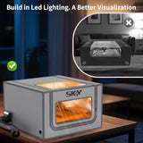 SKOUPHY Integrated Bottom Laser Engraver Enclosure with LED Light, Ventilation Kit Iron Frame Fits for Laser Cutter, Insulates Against Smoke, Odor Noise, Eye Protection 28.3 * 28.3 * 15.7 inch Cregrant3D