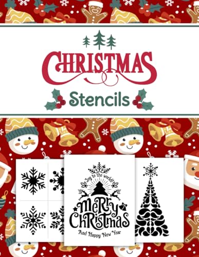 Christmas Stencils: +80 Cute Christmas Holiday Clip Arts Templates For Kids & Whole Family. Christmas Stencils For Painting On Wood, Canvas and To Create Handmade Decorations