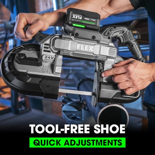 FLEX 24V Brushless Cordless 5-Inch Deep Cut Band Saw Tool Only, Battery and Charger Not Included - FX2351-Z FLEX