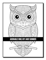 Adorable Owls: An Adult Coloring Book with Cute Owl Portraits, Fun Owl Designs, and Relaxing Mandala Patterns Majosta