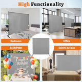 Room Divider Single Panel, 71''W x 71''H Height Adjustable Large Room Divider Panel for Office, Fabric Portable Privacy Screen Wall Divider for Room Separation, Freestanding Partition Separators JAUZVIL