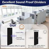 KERRAM 3 Panel Foldable Office Partitions, Mobile Cubicle Wall with Wheels, 71 x 66 Inch Noise Cancelling & Sound Proof Room Dividers Partition Wall, Aluminum Frame Gray KERRAM