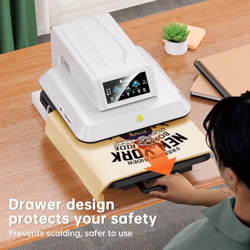 Benazcap Auto Heat Press Machine for T Shirts-Auto-Release 15x15 Heat Press - Rapid Heating, Even Heat Distribution, Ideal for HTV, Sublimation, Heat Transfer Projects Benazcap