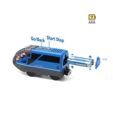 DSHMIXIA Battery Operated Train for Wooden Train Track Set Toys for Toddlers 3 4 5 Year Old Boys Kids Magnetic Couplings City Vehicle with Figures(Without Battery) DSHMIXIA