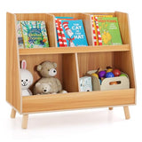 Costzon 2-in-1 Kids Toy Organizer and Bookshelf with 5 Cubbies and Solid Legs Costzon