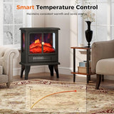 Oylus Electric Fireplace Stove Heater - Fireplace Heaters for Indoor Use with Realistic Flame Effect, Freestanding Electric Stove Heater with Overheating Protection, 1500W, Adjustable Heating OYLUS