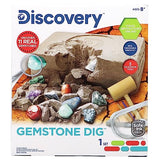 Discovery Kids Gemstone Dig Stem Science Kit by Horizon Group Usa, Excavate, Dig & Reveal 11 Real Gemstones, Includes Goggles, Excavation Tools, Streak Plate, Magnifying Glass & More Discovery Kids