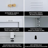 LINGZOE 2 Door Metal Locker Storage Cabinet with 2 Adjustable Shelves,Steel Locker Cupboard for Bedroom, Bedside, Office Room LINGZOE