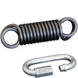 Meister Professional Heavy Bag Spring for Punching Bags up to 250lb - Black w/Screwlock Carabiner Meister