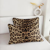 HOSIMA Leopard King Size Quilt,Brown Lightweight Animal Themed Cheetah Bedding Set,Leopard Print Soft Summer Quilts King for Adults Bedroom Decor with 2 Pillowcases. HOSIMA