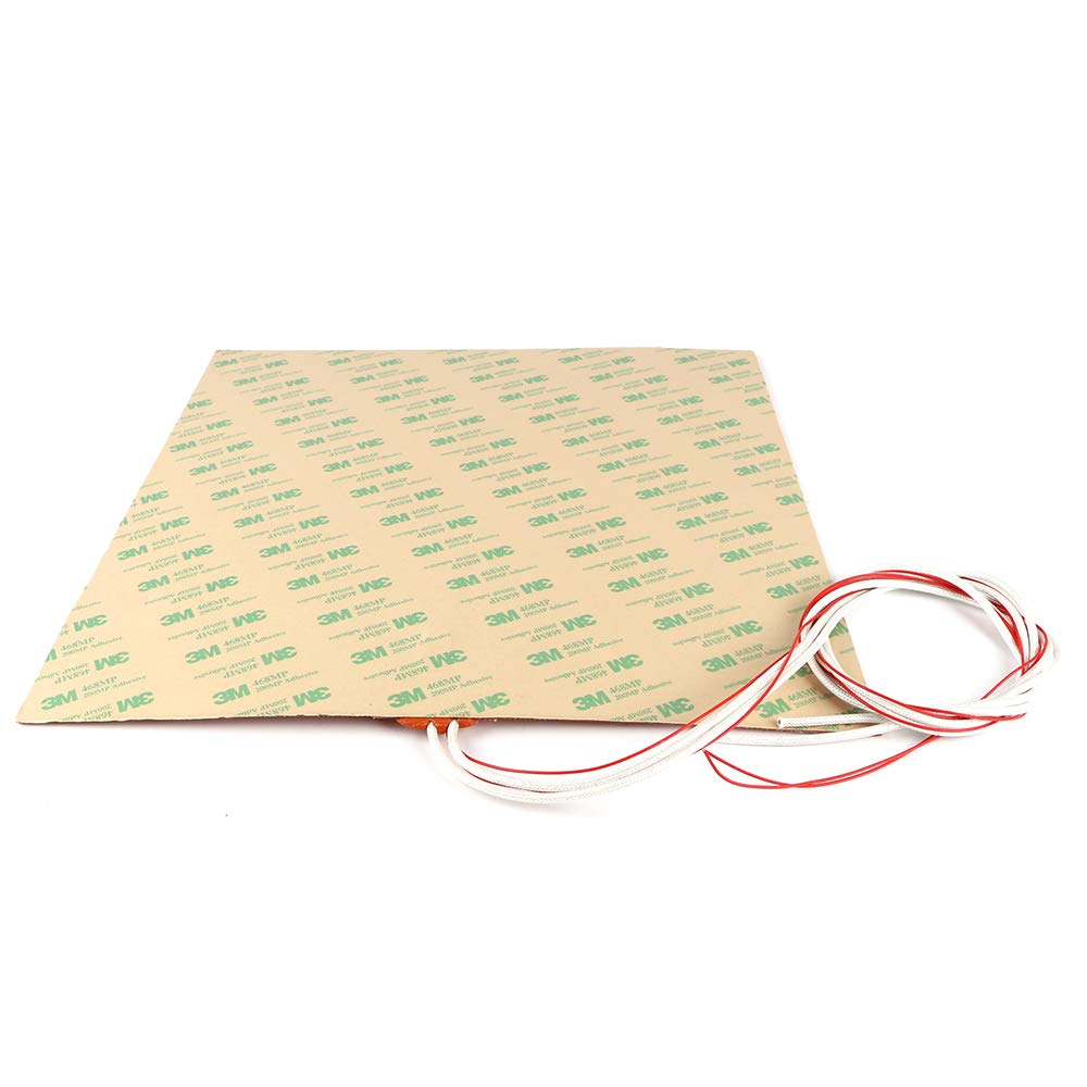 BCZAMD 3D Printer Heating Plate Adhesive Silicone Heated Mat 120V 750W with NTC 100K Thermistor No Hole for Crealit Ender 3 Max 3D Printer Parts 300 X 300mm (Approx. 12" X 12") BCZAMD