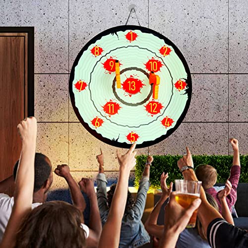 Axe Throwing Toys for Kids Adults, Yard Ax Dart Games for Boys Girls Axe Throwing Set Family Party Camping Carnival Games Indoor Outdoor Play Activity Center, 4 Sticky Axes, 28'' Cloth Board AUBESTKER